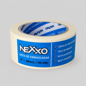 Pack 5 Cintas de Enmascarar NEXXO 48 mm x 40 m – Cinta Masking Tape Multiuso para Pintura