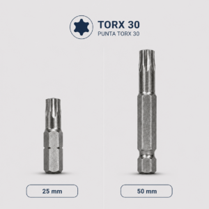 Punta Torx 30 para Atornillador 25 mm y 50 mm