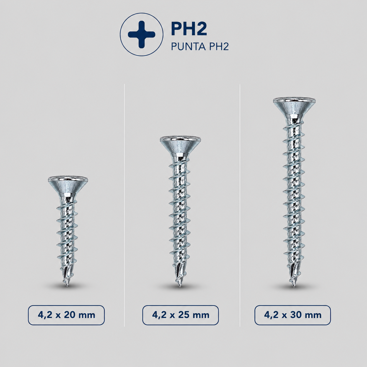 Tornillo para armado PVC Punta fina