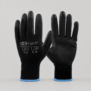 Pack 12 Guantes de Seguridad Negros Antideslizantes